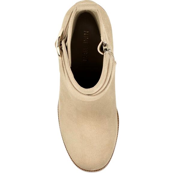 Nine West Nevermind Stacked Heel Bootie Sughero size 9 - Picture 5 of 6